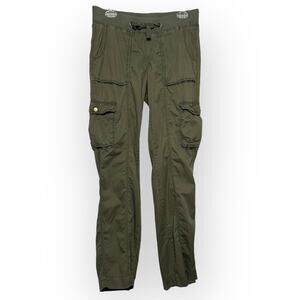 Old Navy Vintage Y2k Women's Army Green Mid Rise Elastic Waist Cargo Pant Size S